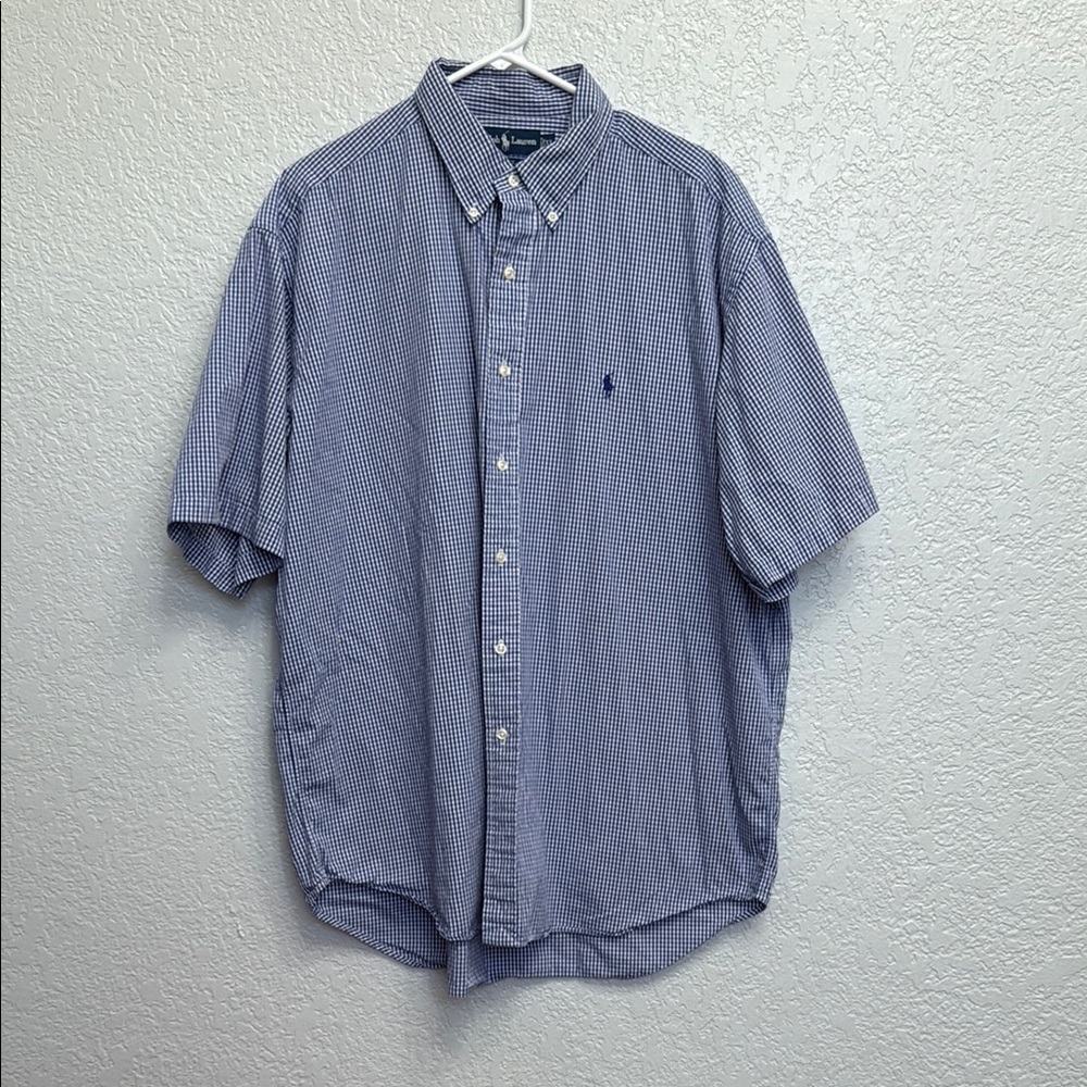Ralph Lauren Blue Pattern Casual Button Down Shirt